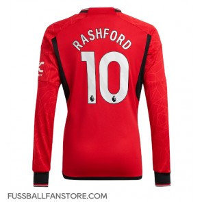 Manchester United Marcus Rashford #10 Replik Heimtrikot 2023-24 Langarm